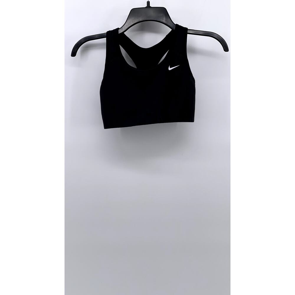 NIKE Women's Black Swoosh Racerback Sports Bra SZ S - Picture 1 of 8